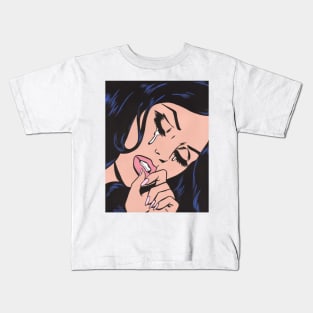 Sad Comic Girl Kids T-Shirt